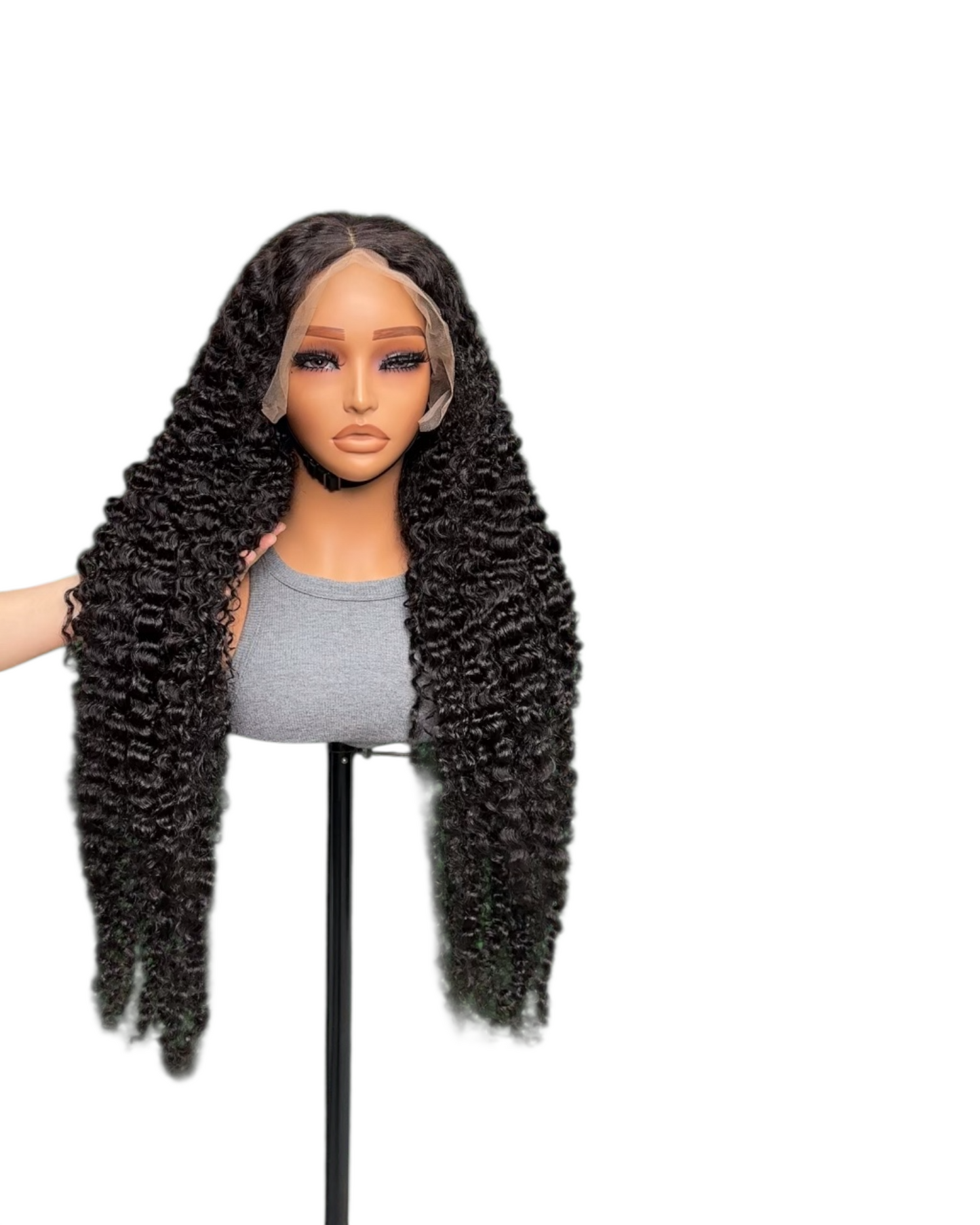 13x6 Burmese curly lace frontal wig x 40 inch