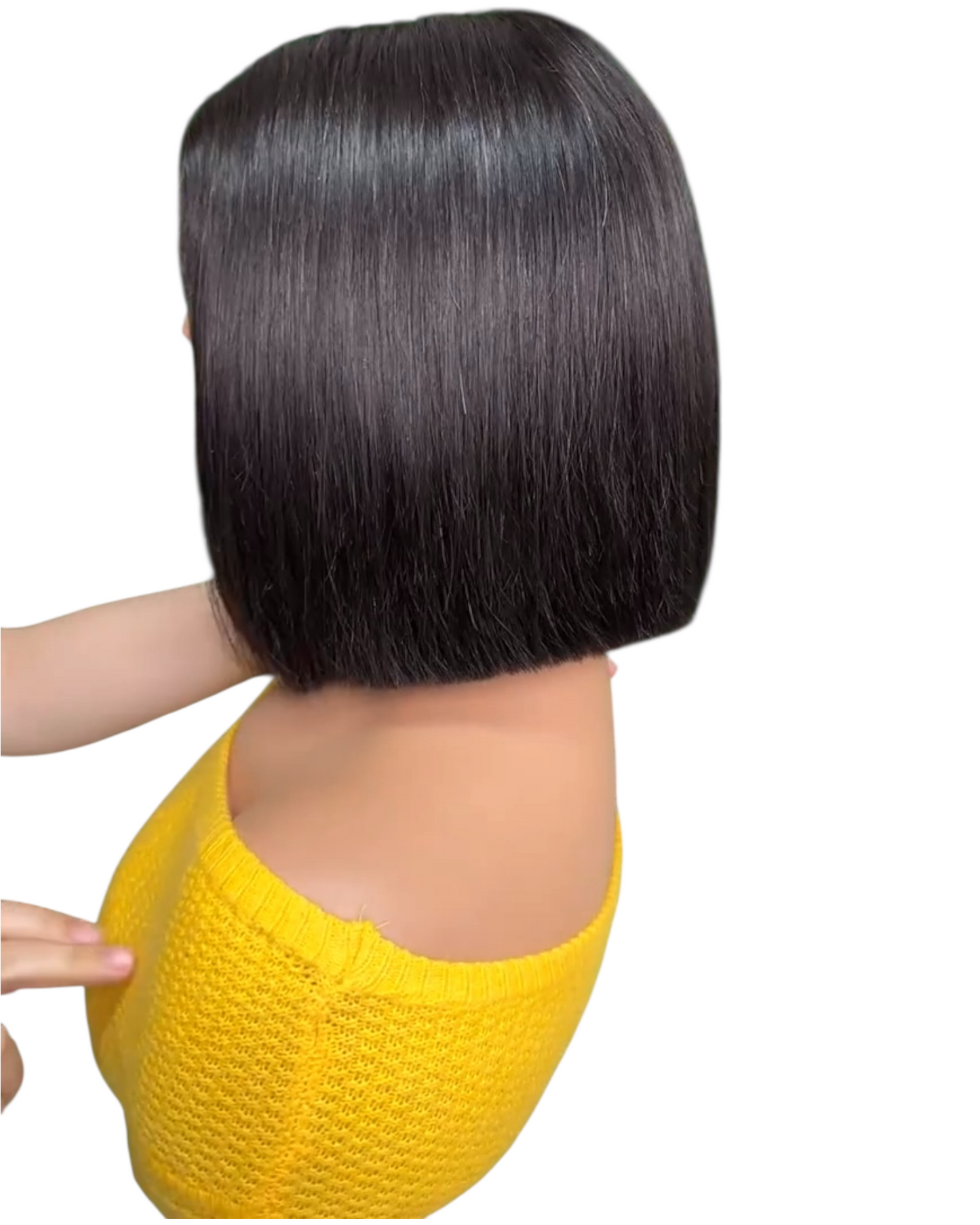 Kim k closure bone straight bob wig 300%
