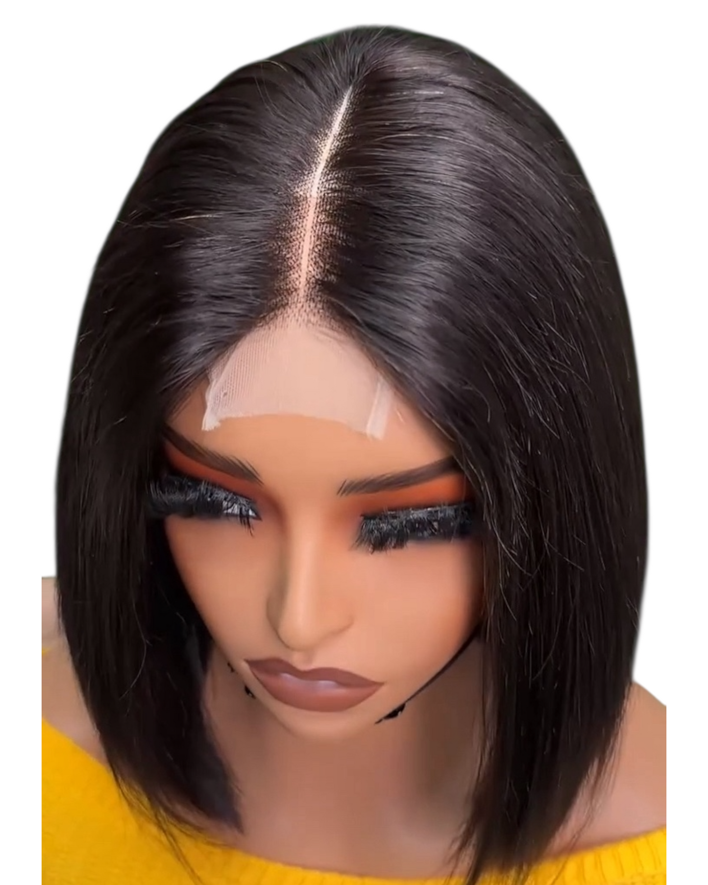 Kim k closure bone straight bob wig 300%