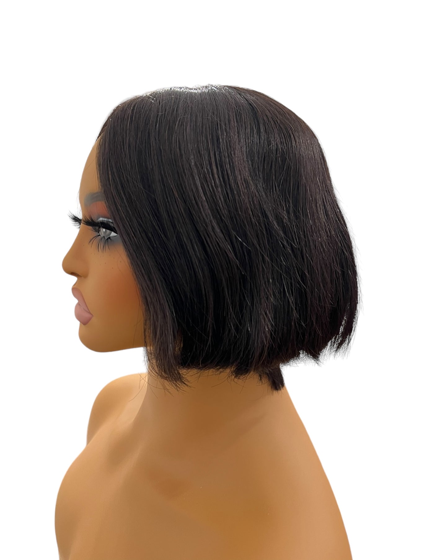 Peluca pixi de 8 pulgadas sin encaje y 100% cabello humano