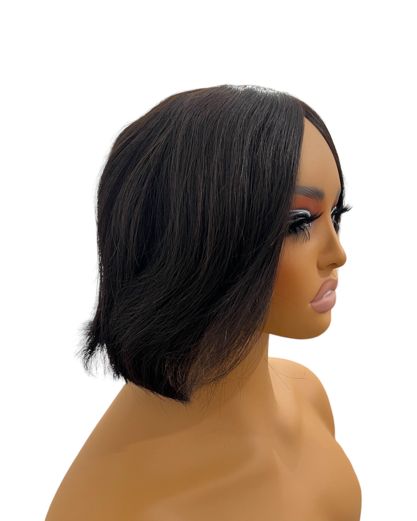 Peluca pixi de 8 pulgadas sin encaje y 100% cabello humano