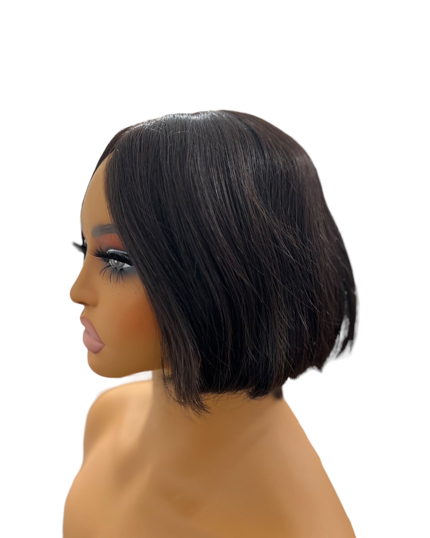 Peluca pixi de 8 pulgadas sin encaje y 100% cabello humano