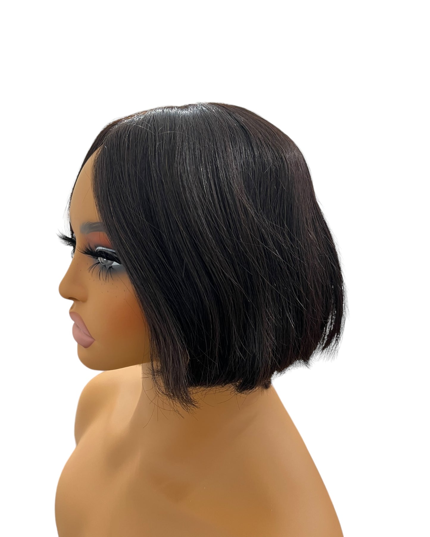 Peluca pixi de 8 pulgadas sin encaje y 100% cabello humano