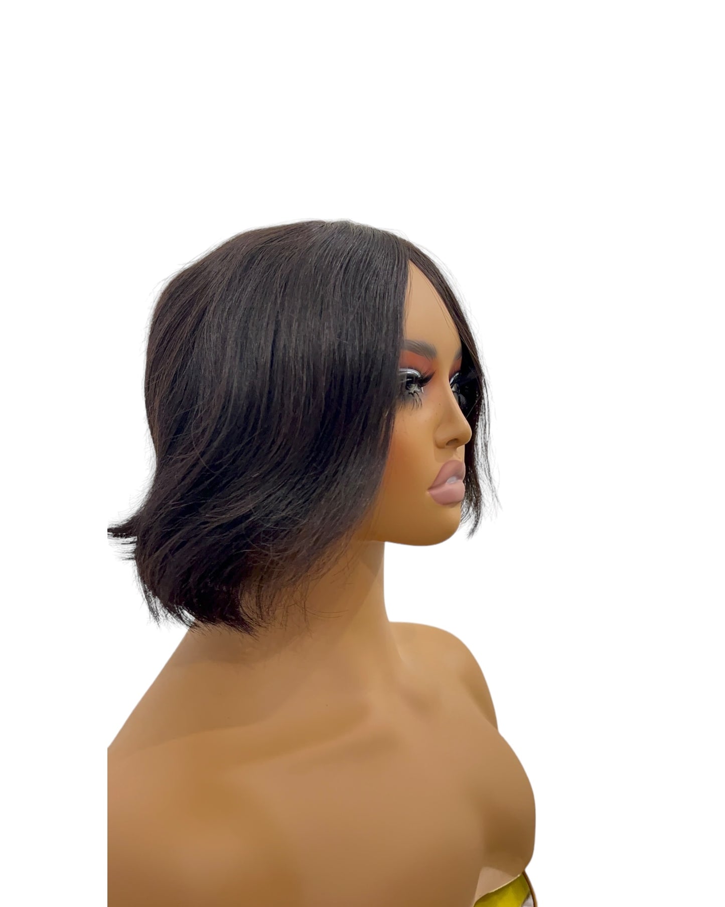 Peluca pixi de 8 pulgadas sin encaje y 100% cabello humano