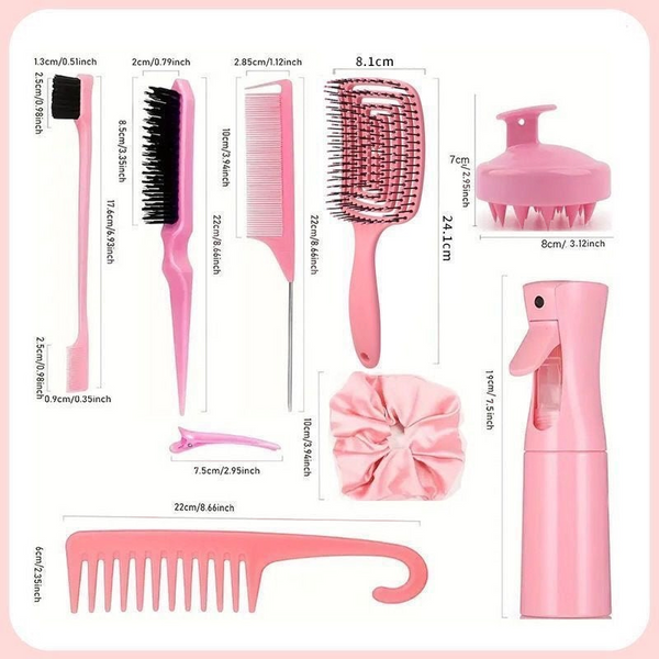 Detangling Brush Hair Set Easy Clean Hair Care Styling Tools