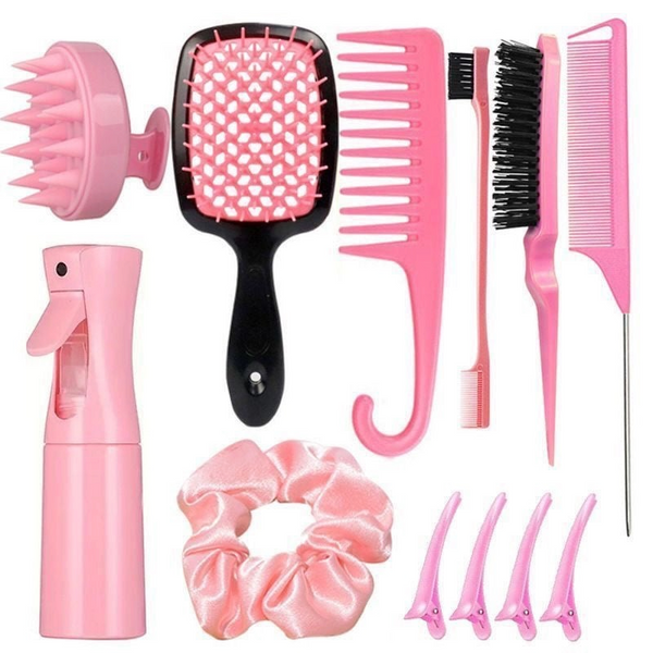 Detangling Brush Hair Set Easy Clean Hair Care Styling Tools