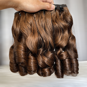 #4 SDD Bouncy curls human hair bundles Vietnam wefts.