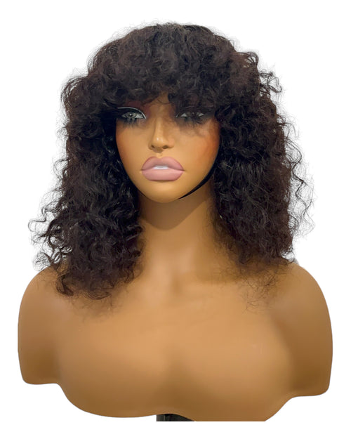 Fringe Curly Wig