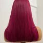 Peluca bob lisa de 13x4 encaje transparente 