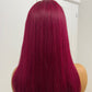 Peluca bob lisa de 13x4 encaje transparente 