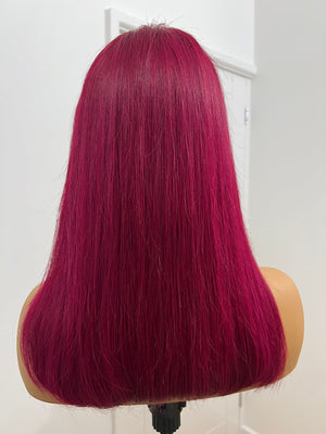 Peluca bob lisa de 13x4 encaje transparente 