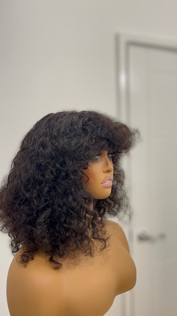 Fringe Curly Wig