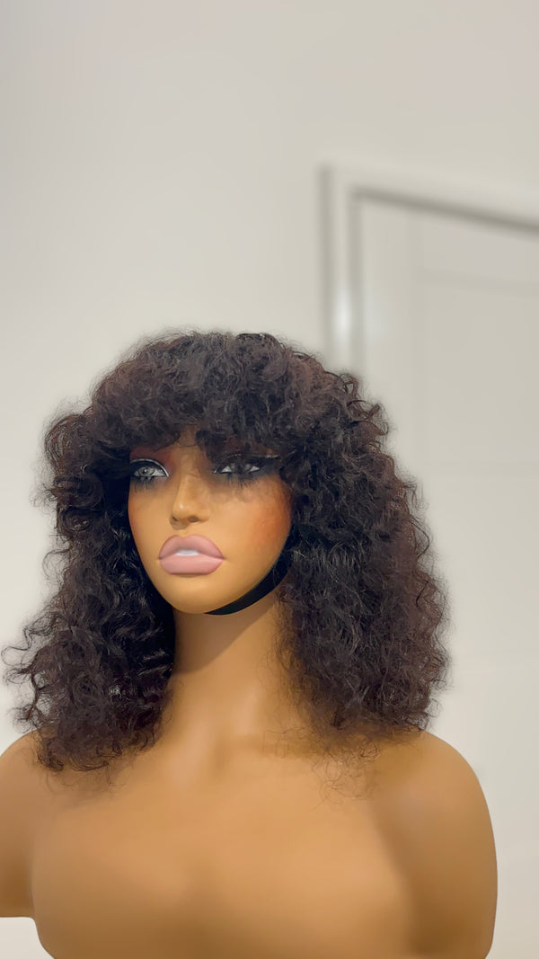Fringe Curly Wig