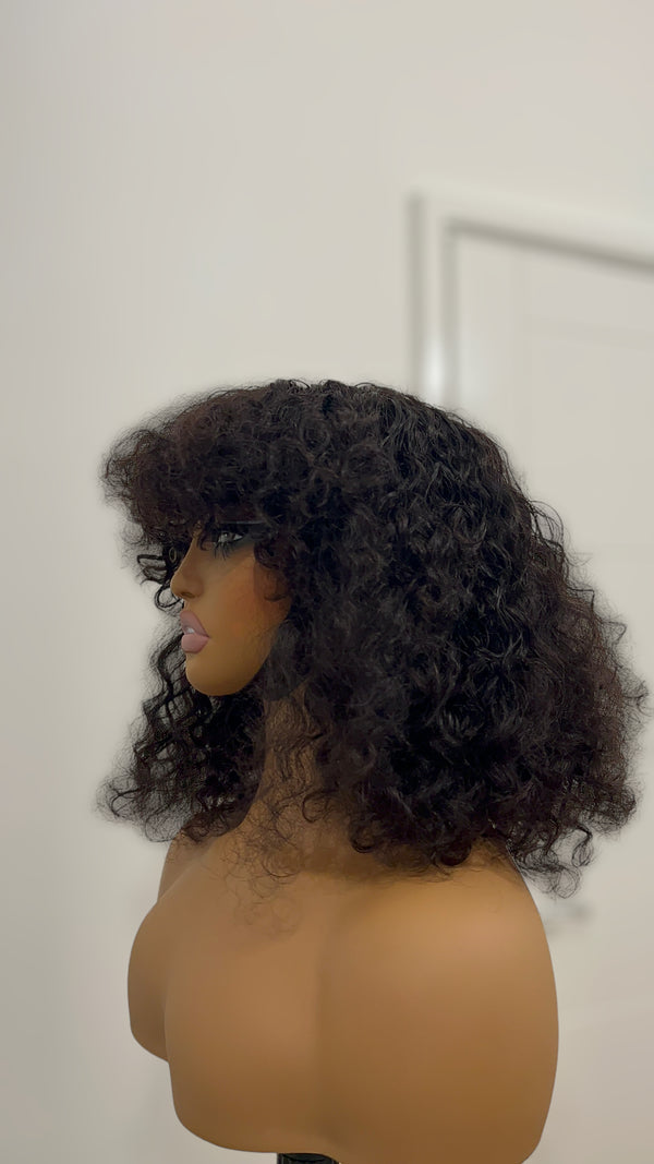Fringe Curly Wig