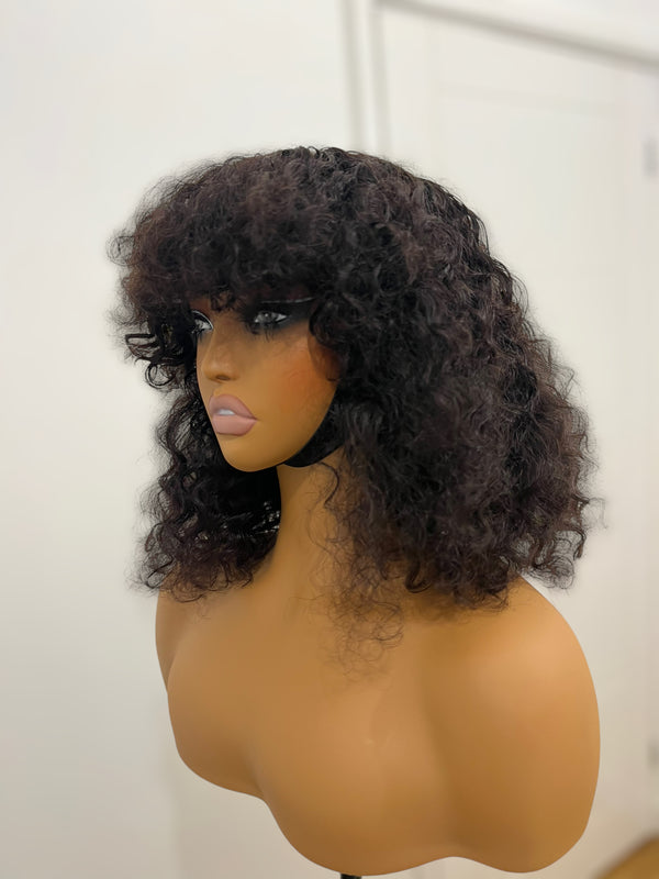 Fringe Curly Wig