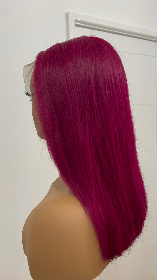 Peluca bob lisa de 13x4 encaje transparente 