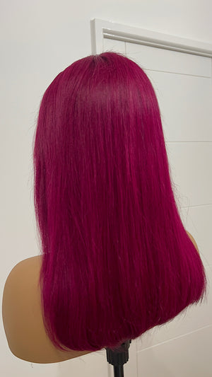 Peluca bob lisa de 13x4 encaje transparente 