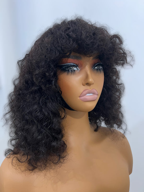 Fringe Curly Wig