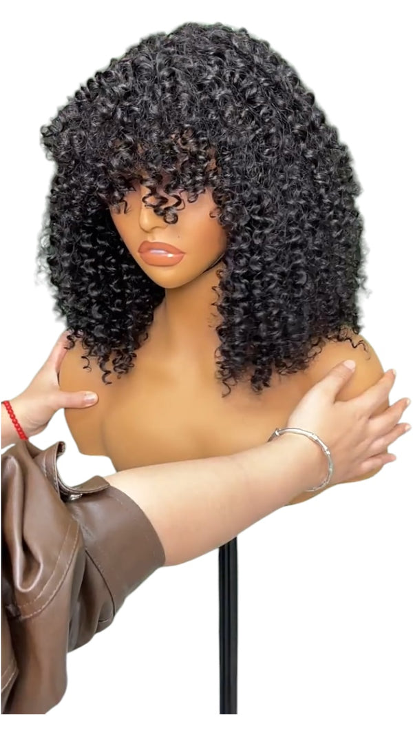Cabello humano real de 16 pulgadas, estilo celebridad, completo y esponjoso