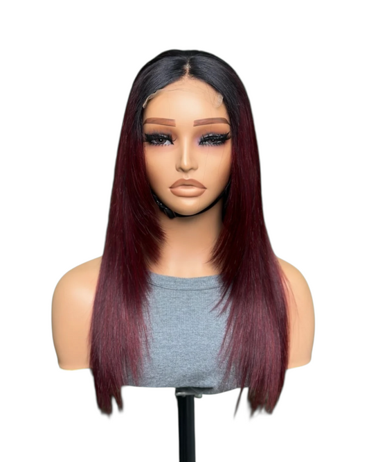 4x4 SDD layered bob wig x 16 inch straight hair