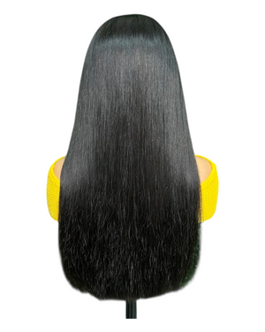 Peluca recta con encaje frontal de 13*4, densidad del 300 %