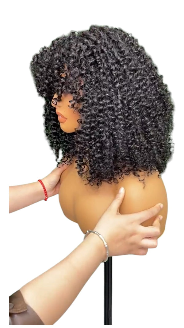 Cabello humano real de 16 pulgadas, estilo celebridad, completo y esponjoso