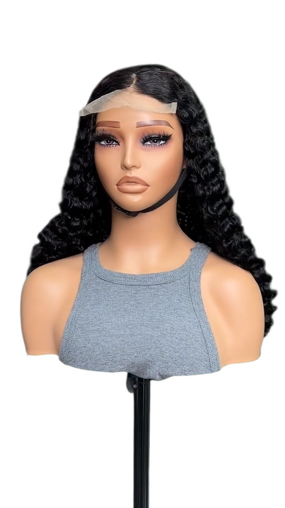 5x5 SDD Burmese curly closure wig x 24inch