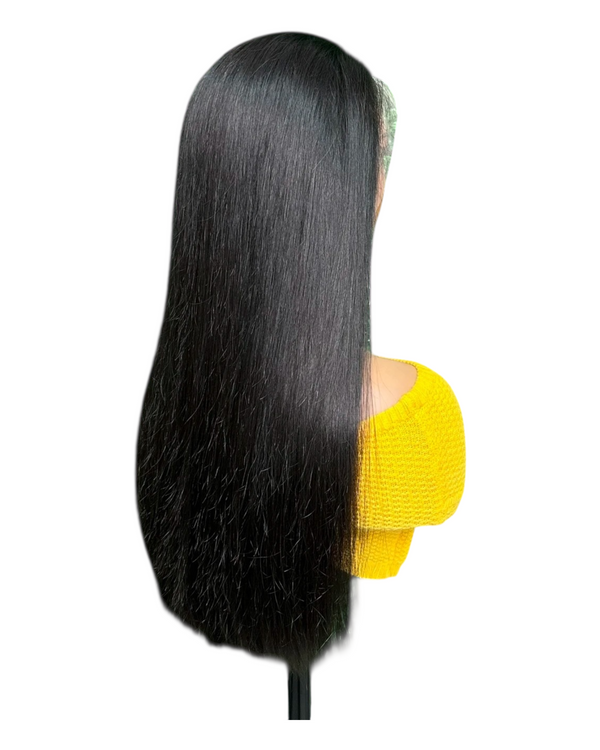 Peluca recta con encaje frontal de 13*4, densidad del 300 %