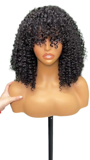 Cabello humano real de 16 pulgadas, estilo celebridad, completo y esponjoso