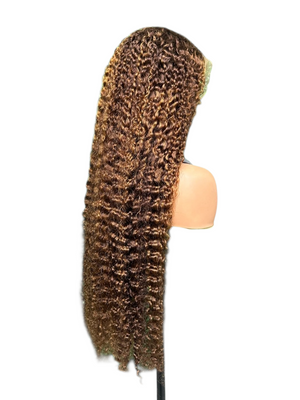 13x6 Burmese curly lace frontal wig x 40inch