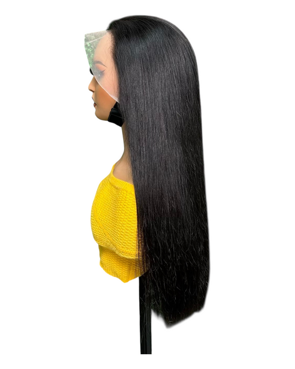 Peluca recta con encaje frontal de 13*4, densidad del 300 %