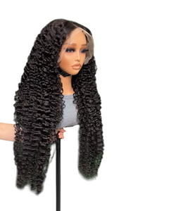 Peluca frontal de encaje rizado birmano de 13x6 x 40 pulgadas