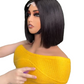 Kim k closure bone straight bob wig 300%