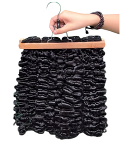 Paquetes de cabello humano con rizos birmanos de doble estiramiento