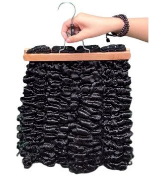 Paquetes de cabello humano con rizos birmanos de doble estiramiento