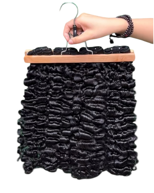 Paquetes de cabello humano con rizos birmanos de doble estiramiento
