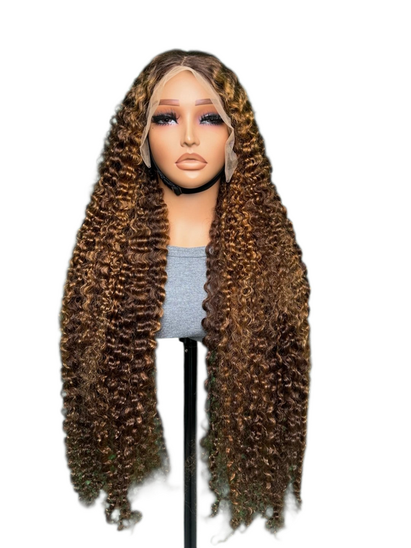 13x6 Burmese curly lace frontal wig x 40inch
