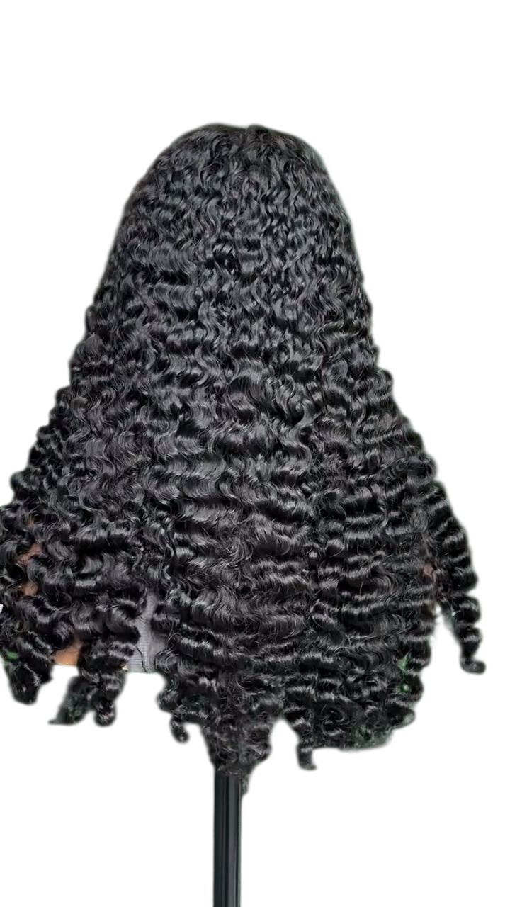 5x5 SDD Burmese curly closure wig x 24inch