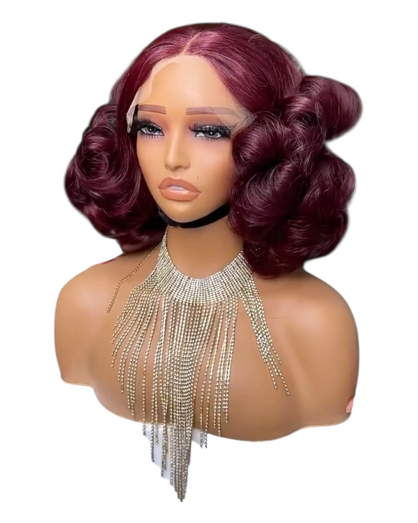 4×6 lace wig 8-inch Super double drawn fashionable  big curly short real hair