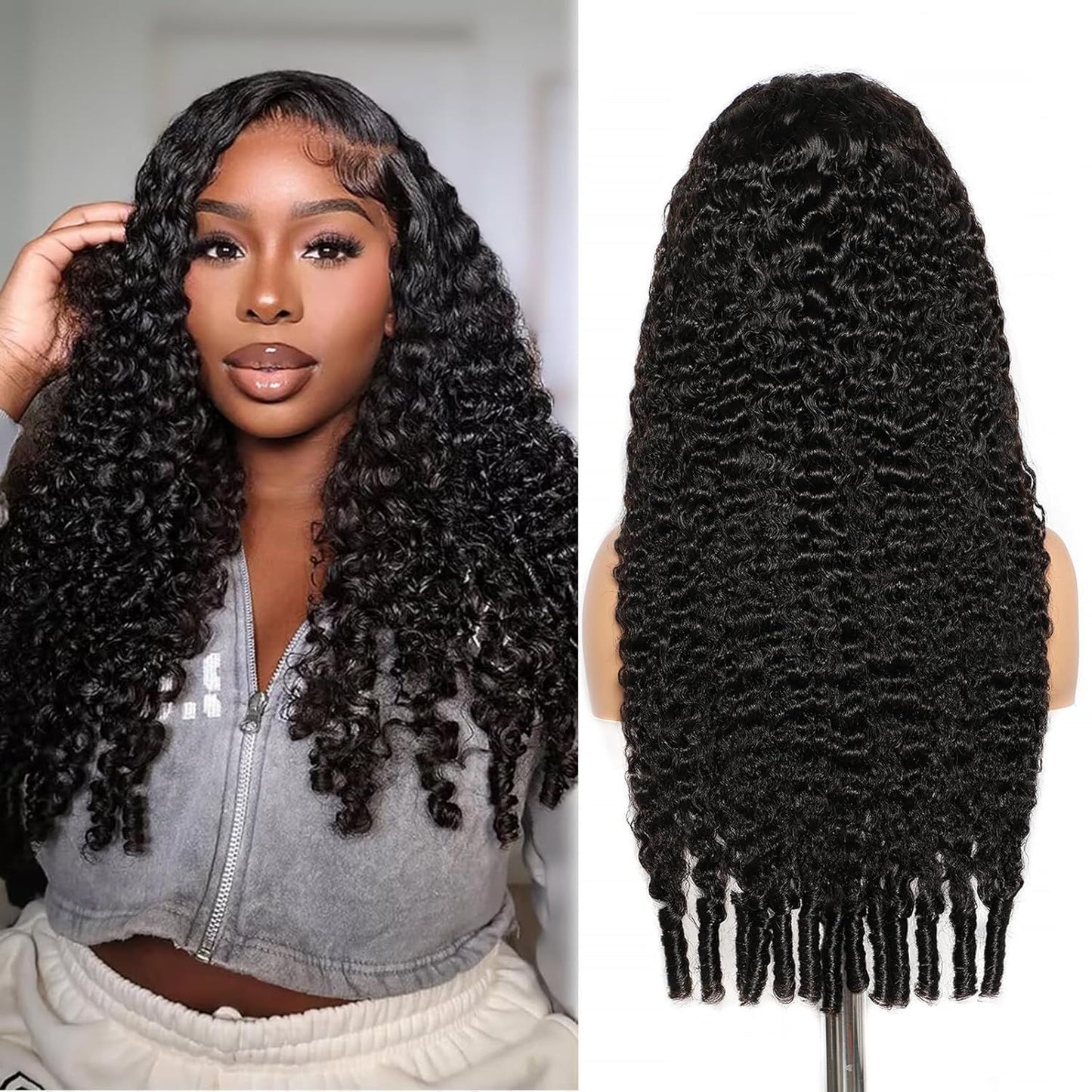 13x4 NC Deep wave full lace wig 300% density