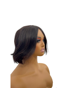 Peluca pixi de 8 pulgadas sin encaje y 100% cabello humano