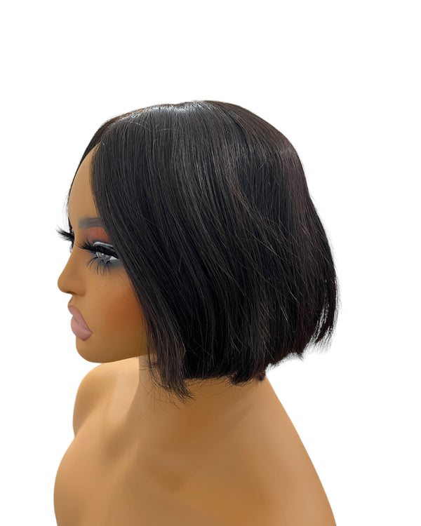 Peluca pixi de 8 pulgadas sin encaje y 100% cabello humano