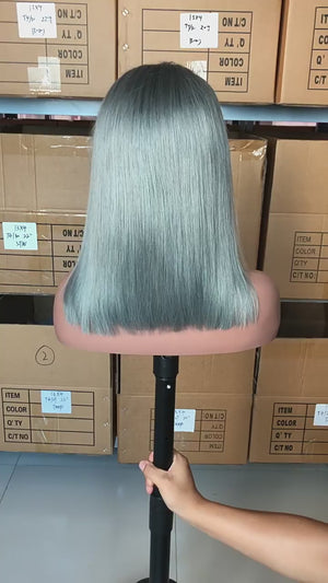 Silver Gray Bob Wig