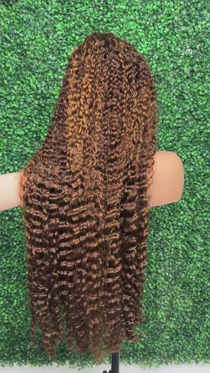 13x6 Burmese curly lace frontal wig x 40inch